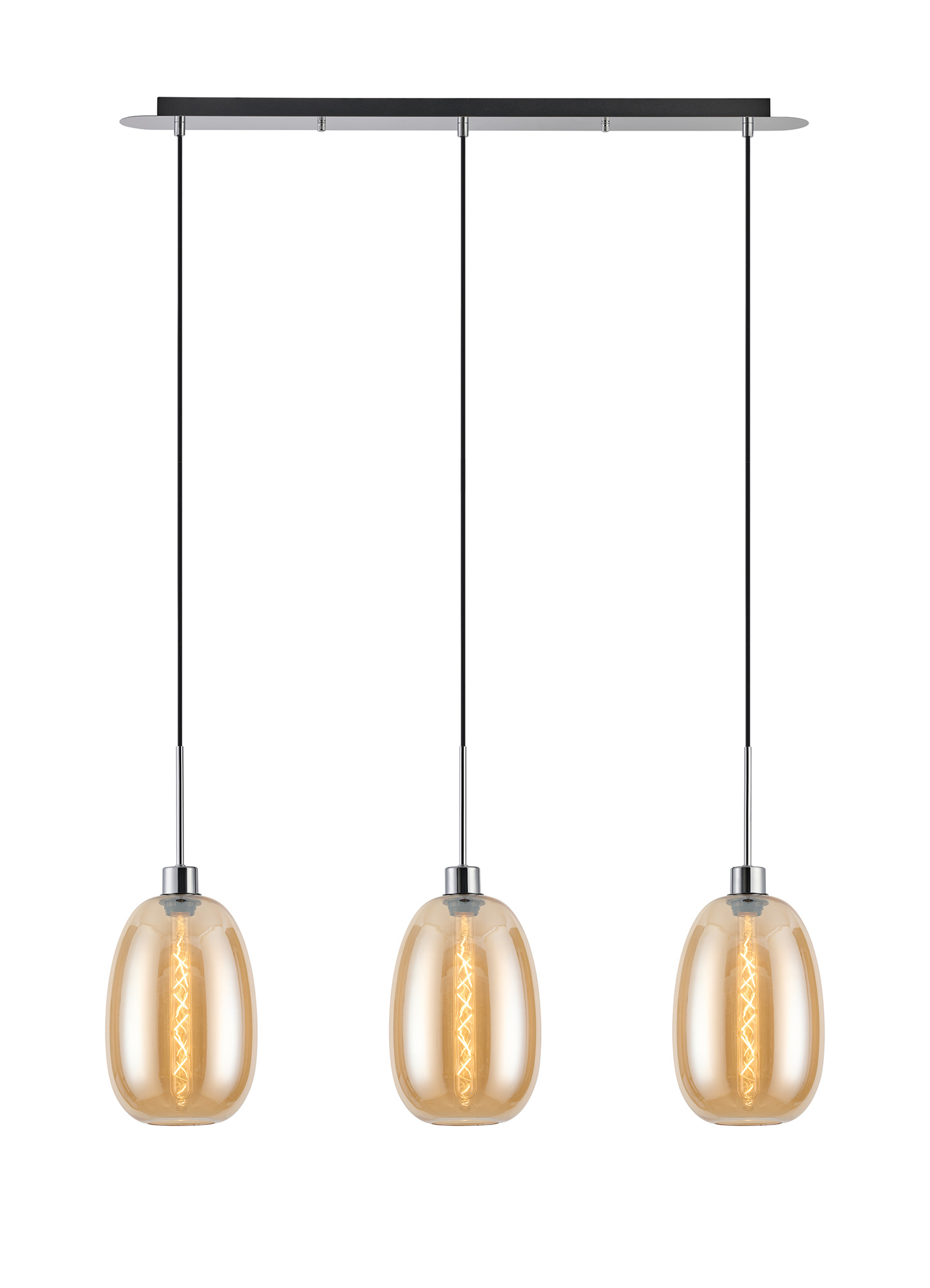Lori Polished Chrome Ceiling Lights Deco Linear Fittings